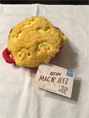 Barkbox Dog Toy Recipe Mac N' Jeez Cheese Plush Squeaker Crinkle S Under 20lb