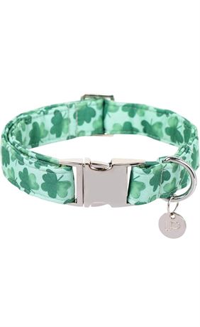 St. Patrick's Day Dog Collar, Cotton St. Patricks Day Clover Collar for Puppy
