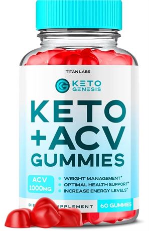 Keto Genesis Keto ACV Gummies, Keto Genesis Advanced Weight Loss 1000MG Apple