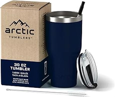 Arctic Tumblers | 30 oz Navy Blue Insulated Tumbler with ...