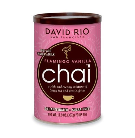 David Rio Flamingo Vanilla Decaf Sugar-Free Chai Powdered Tea 11.9 Oz