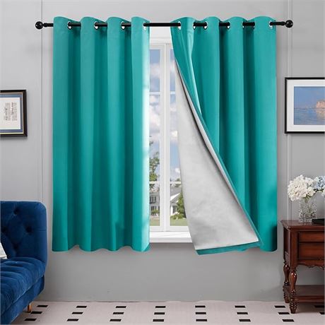 2 Panels, 52W x 72L Inch - Deconovo Thermal Insulated Window Blackout Curtains G