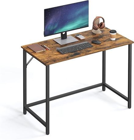 39 Inch - VASAGLE Computer Writing Desk, Home Office Small Study Workstation, In