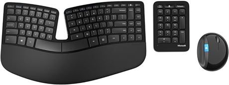 Microsoft Sculpt Ergonomic Wireless Bluetrack Desktop - Keyboard and Mouse Combo