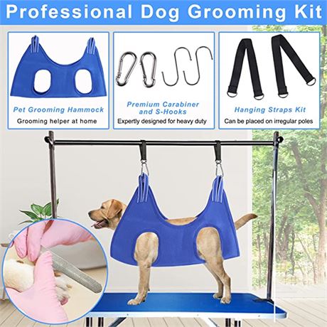 Size: Medium, Pet Grooming Hammock for Dogs & Cats, Pet Grooming Sling Helper Do