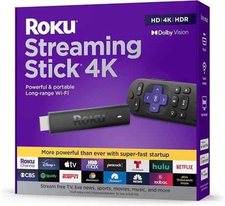 Roku Streaming Stick 4K| Streaming Device 4K/HDR/Dolby Vision