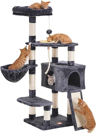 Heybly Cat Tree Cat Tower for Indoor Cats Multi-Level Cat Furniture Condo with F