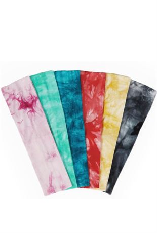 6 Pack Tie Dye Headbands for Women