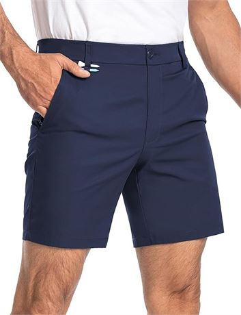 Men's Golf Shorts 7" Dress Casual Shorts Quick Dry