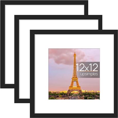 12"x12"- upsimples Picture Frame Made of High Definition Glass, Display Pictures