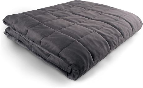 Weighted Blanket - 90" X 90" - 25-lbs - No Cover Required - Fits Queen/King Size