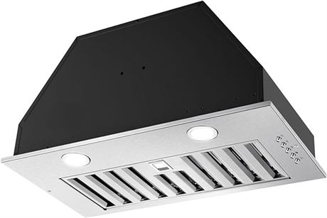 Zomagas Range Hood Insert 20 Inch, Built-in Kitchen Hood 600CFM, Ducted/Ductless