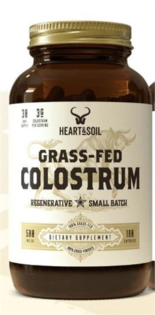 Heart & Soil Grass-Fed Colostrum180 Capsules