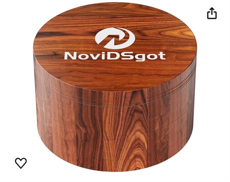 NoviDSgot Spice Grinder 3.0 Inch, Large 3'' Grinder, Wooden Brown