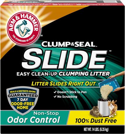 Arm & Hammer Slide Easy Clean-Up Litter, Non-Stop Odor Control, 28lb