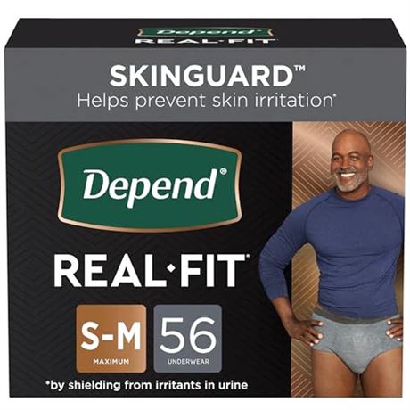 Depend Real Fit Incontinence Underwear for Men, Disposable, Maximum Absorbency,