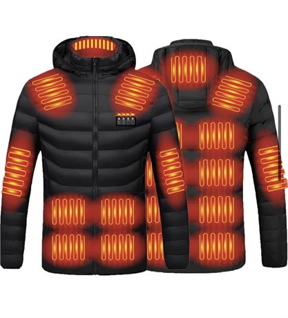 Heated Jacket for Men and Women, Heated Coat Hooded Heating Warm Jackets