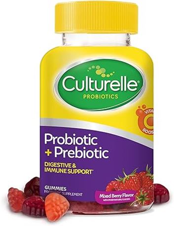 Culturelle Daily Probiotic Gummies for Women & Men, B...