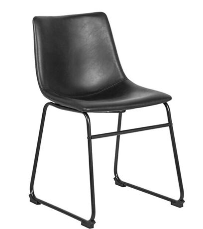 Distinctly Home James Faux Leather Dining Chair - BLACK