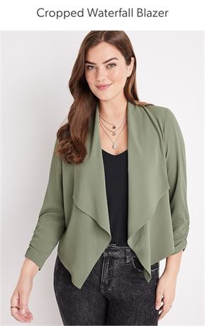 Maurices Cropped Waterfall Blazer