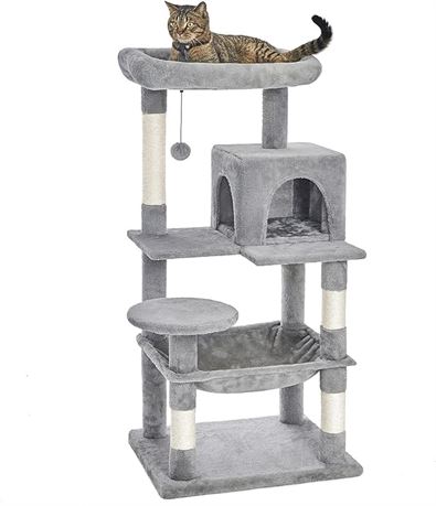 Catinsider 46.5 inches Cat Tree Multi-Level Cat Tower with Sisal-Covered Scratch