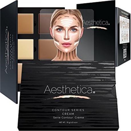 Aesthetica Cosmetics Cream Contour and Highlighting Makeup Kit - Contouring Foun
