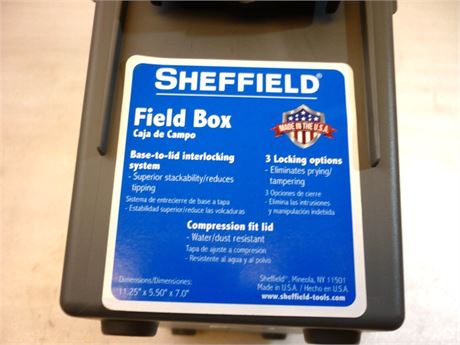 Sheffield Field Box Pistol Rifle or Shotgun Ammo Storage Box Grey, pn 12628