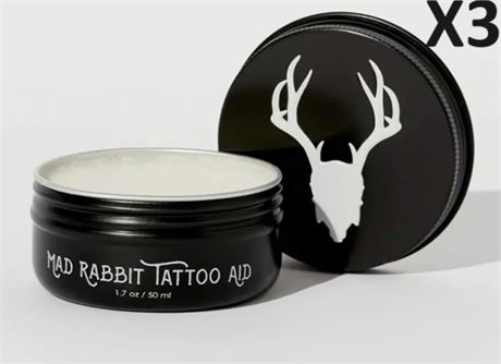 3 PACK Mad Rabbit Tattoo Balm: Protect Your Ink