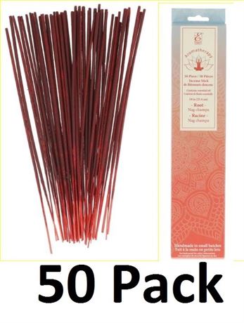 50 Pack Aromatherapy Heart Incense Sticks (Nag Champa)