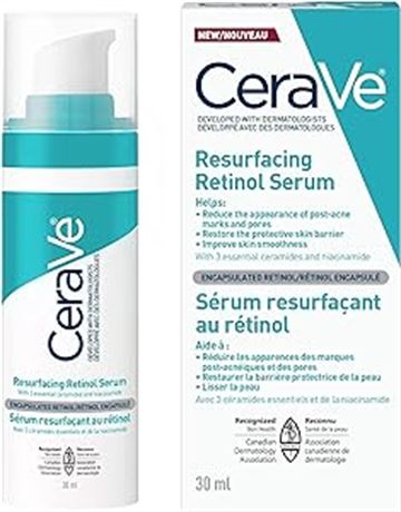 CeraVe Resurfacing RETINOL Serum For Face with niacinamide. Helps even skin tone