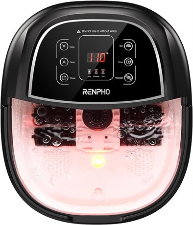 RENPHO Foot Spa Bath Massager, Motorized Foot Spa with Heat and Massage and Jets