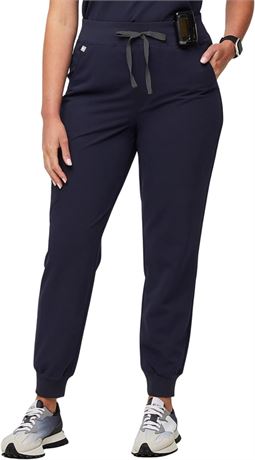 FIGS - Large - Navy Zamora High Waisted Jogger Style Scrub Pants for Women