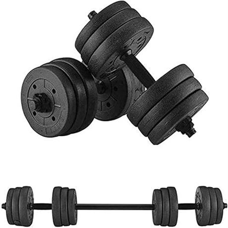 Adjustable Weights Dumbbells Set, Lifting Dumbbells Weight Set,Total 20KG/44LBS(