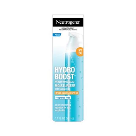 Neutrogena Hydro Boost Hyaluronic Acid SPF 50 Face Moisturizer Lotion Skin Care