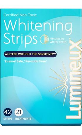 21 Treatments - Lumineux Teeth Whitening Strips – Peroxide Free - Enamel Safe