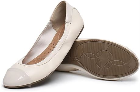 6M - GAWBAW Women's Ballet Flats Shoes - Slip on Casual Flats Round Toe Walking