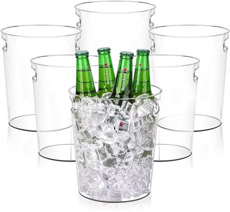 6 Pack Ice Bucket Plastic Wine Chiller
