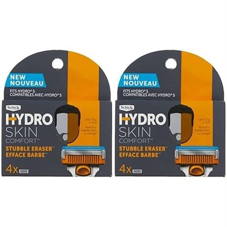 Schick Hydro Stubble Eraser Refills — Stubble Razor Refills, 4 Count (Pack of 2)