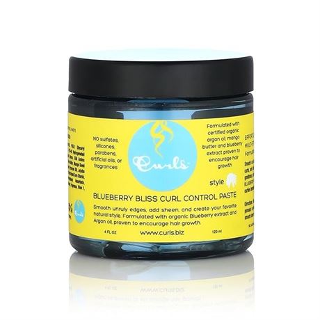 Curls Blueberry Bliss Control Paste - Slicks Down Edges - For Wavy, Curly, and C
