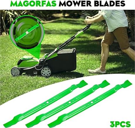 3 PCS Lawn Mower Mulching Blades for 942-04385 742-04385 for Craftsman
