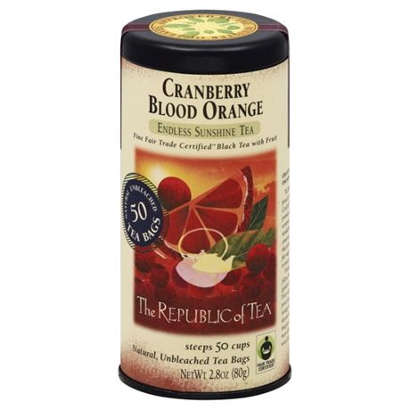 The Republic of Tea Tea Leaves & Bags - 50-Ct. Cranberry Blood Orange Black Tea