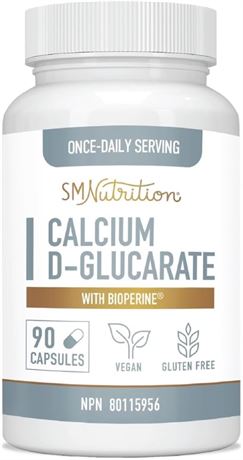 Calcium D Glucarate | CDG for Liver Detox & Cleanse, Metabolism, Hormone Balanc