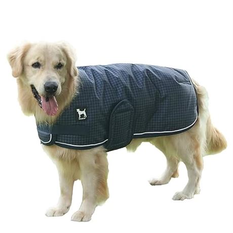 SMALL- Gallopoff 600 Denier Waterproof Rip-Stop Dog Jacket, with Leash Hole For