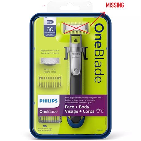 Philips Oneblade Face & Body Electric Trimmer and Shaver,