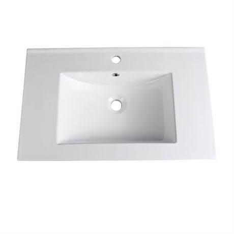 Fresca Torino 30 inch Ceramic Single Integrated Basin Vanity Top in White