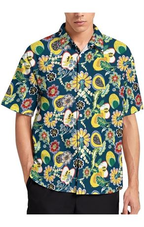 Size XL, DOOPCCOR Hawaiian Shirt for Men Hawaiian Casual Button Down Summer