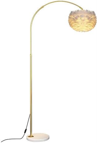 Feather Lamp, White Feather Lamp, Arc Floor Lamps