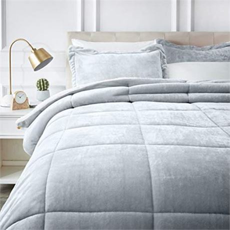 Basics Ultra-Soft Micromink Sherpa Comforter B...