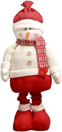 38 Inch Extendable Legs, Christmas Telescopic Leg Snowman Doll Decorations, Cute