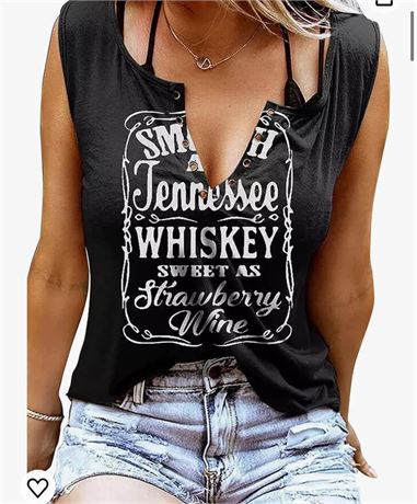 Summer Sexy V Neck Tank Tops for Women Casual Loose Fit Sleeveless T Shirts Coun